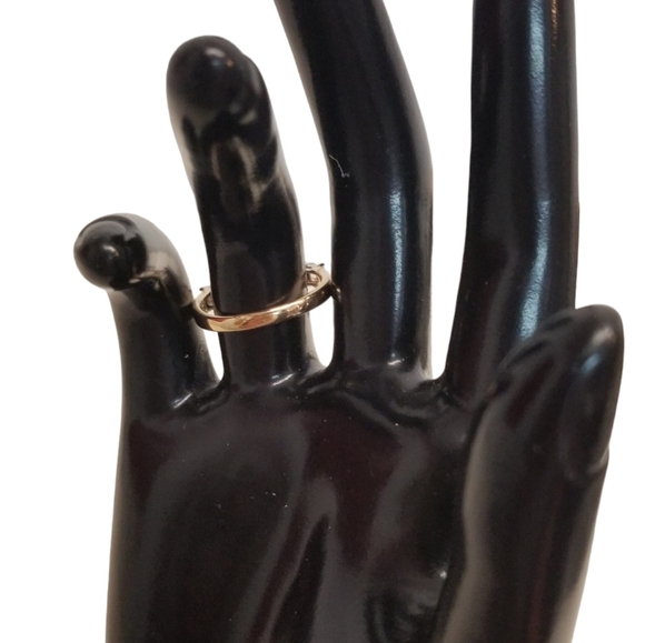 PAJ 925 GOLD OVER STERLING SILVER & CZ LADIES RING - Picture 3 of 7